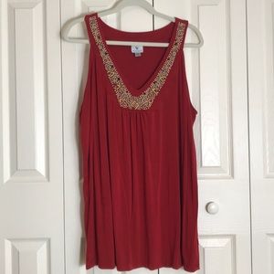 Worthington maroon sleeveless tunic SZ 2X